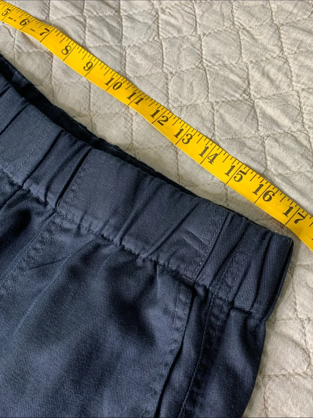 Banana Republic Linen, cotton lyocell, Black Cropped Tailored straight leg pant